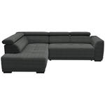 ECKSOFA in Chenille Dunkelgrau  205/284 cm  - Dunkelgrau/Schwarz, Design, Kunststoff/Textil (205/284cm) - Xora