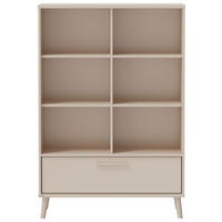 STOJEČ REGAL bež  - bež, Basics, umetna masa/leseni material (95/139cm) - Paidi