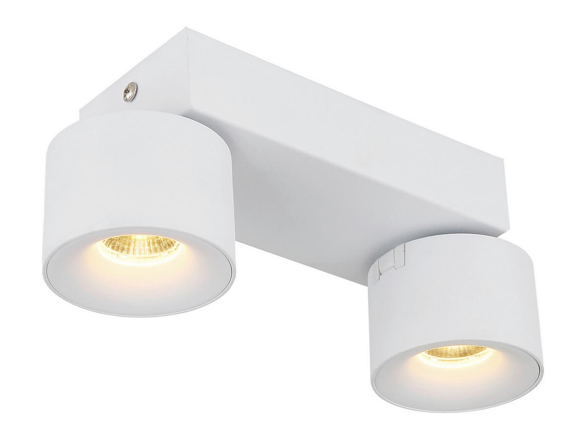 LED ZÁŘIČ, 20.5/7.2/12 cm - bílá/průhledné, Basics, kov/plast (20.5/7.2/12cm) - Globo