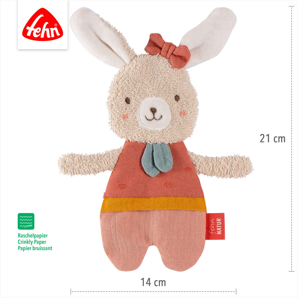 KNISTERTUCH - Altrosa, Basics, Textil (21/14/0,7cm) - Fehn