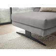 ECKSOFA Sandfarben Flachgewebe  - Sandfarben/Schwarz, Design, Textil/Metall (176-217/259-307cm) - Dieter Knoll