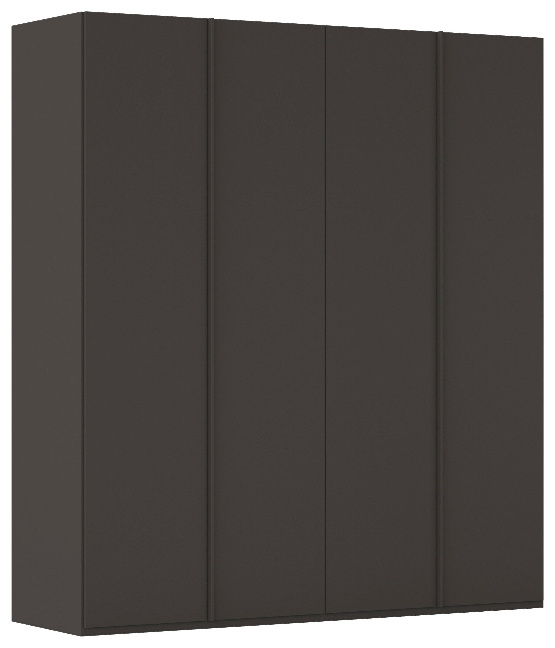 DREHTÜRENSCHRANK 201/223/61 cm,  in Graphitfarben, 4-türig  - Graphitfarben, Basics, Holzwerkstoff/Metall (201/223/61cm) - Novel