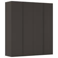 DREHTÜRENSCHRANK 201/223/61 cm,  in Graphitfarben, 4-türig  - Graphitfarben, Basics, Holzwerkstoff/Metall (201/223/61cm) - Novel