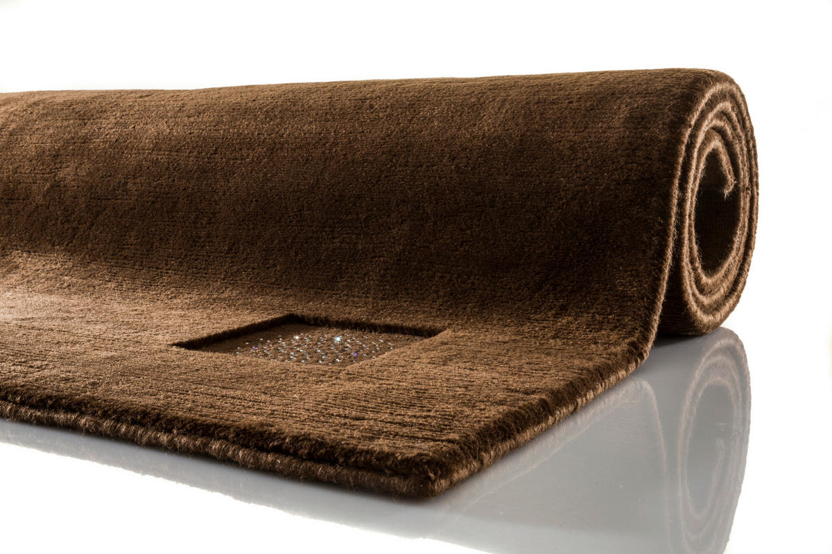 WOLLTEPPICH 170/240 cm Princess Svarowski Braun  - Braun, KONVENTIONELL, Textil (170/240cm) - Linea Natura