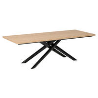 ESSTISCH Wildeiche, Buche furniert, massiv rechteckig Eichefarben, Schwarz  - Eichefarben/Schwarz, Design, Holz (240/100/75cm) - Joop!