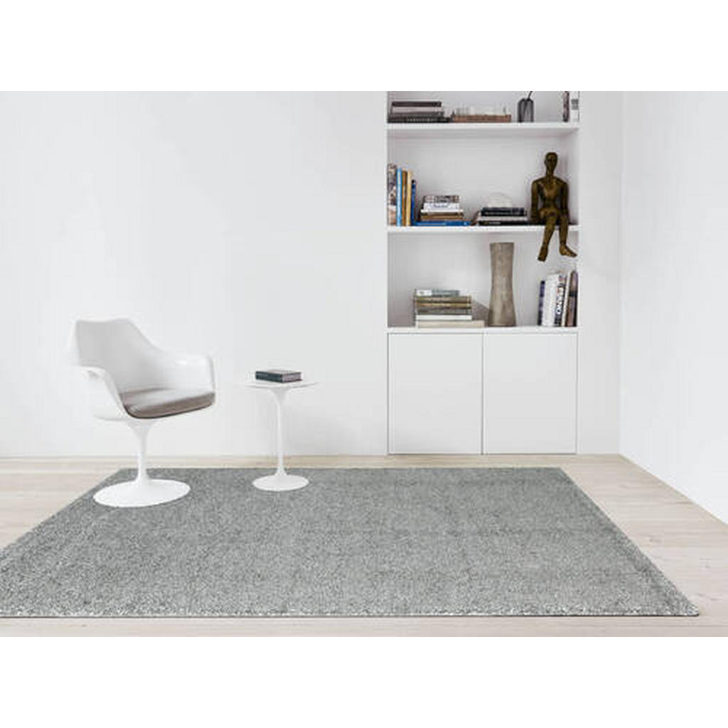 Thumbnail - Novel Webteppich Spring, Grau, Taupe, Textil, Uni, rechteckig, 120x170 cm, Oeko-Tex® Standard 100, für Fußbodenheizung g...