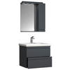 BADEZIMMER 3-teilig  in 60 cm  - Weiss/Anthrazit, Modern, Glas/Keramik (60cm) - MID.YOU