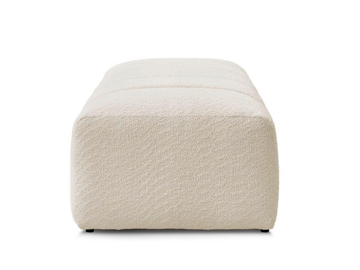 HOCKER ANNECY Bouclé Beige  - Beige/Schwarz, MODERN, Kunststoff/Textil (140/45/70cm)
