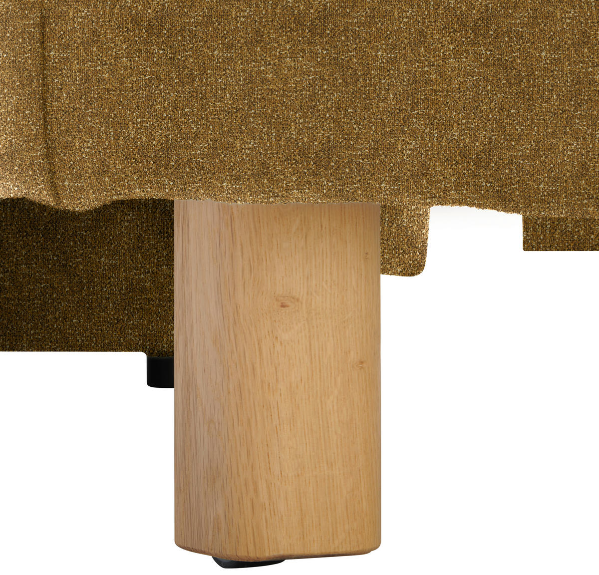 ECKSOFA  in Mikrovelours Senfgelb  237/170 cm  - Eichefarben/Senfgelb, KONVENTIONELL, Holz/Textil (237/170cm) - Sedda