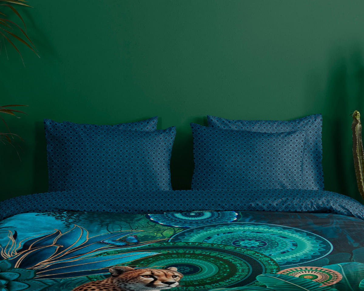 BETTWÄSCHE HIP Satin 140/200 cm  - Blau/Multicolor, Design, Textil (140/200cm)