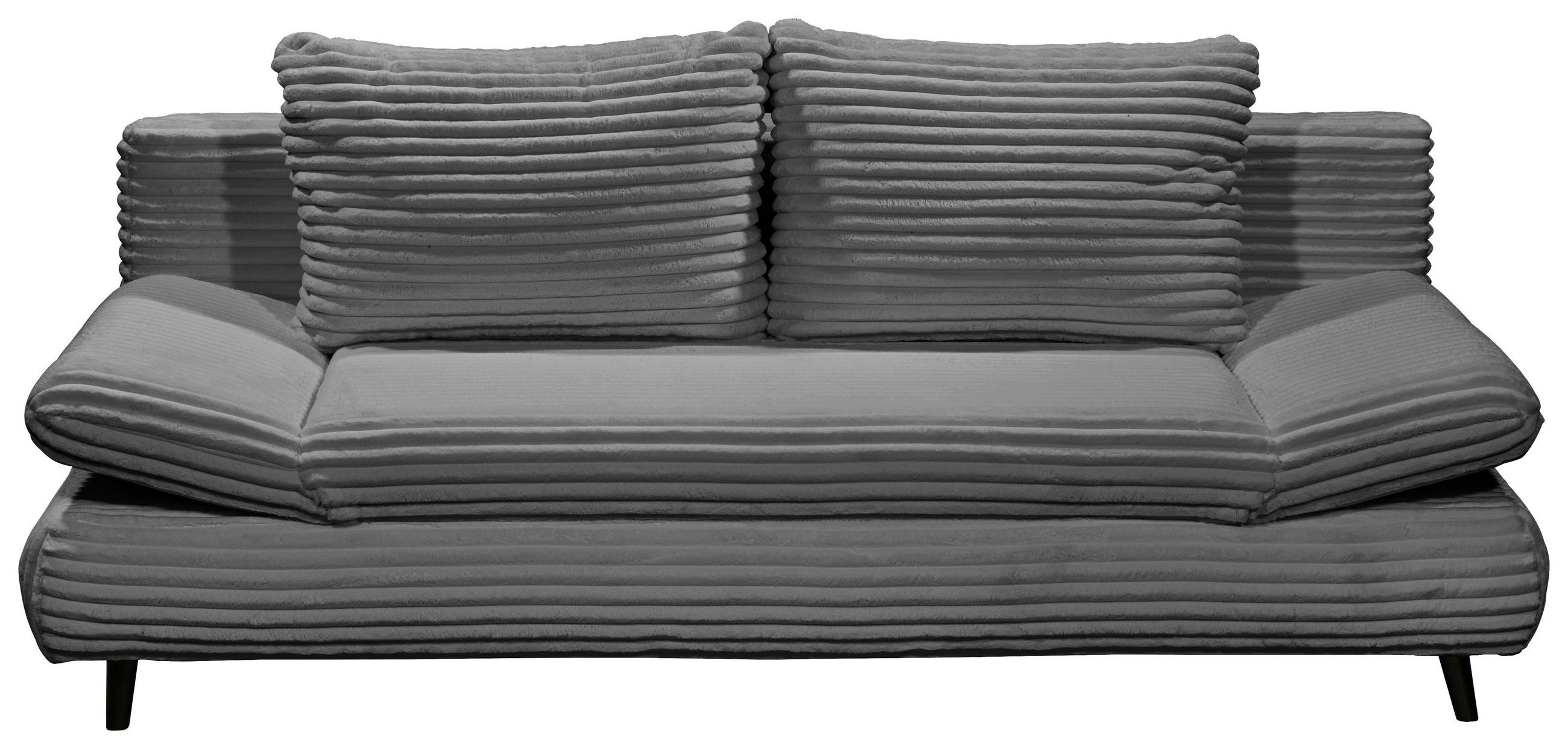 SCHLAFSOFA Cord Anthrazit  - Anthrazit/Schwarz, KONVENTIONELL, Holz/Textil (212/88/101cm) - MID.YOU