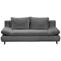 SCHLAFSOFA in Cord Anthrazit  - Anthrazit/Schwarz, Konventionell, Holz/Textil (212/88/101cm) - MID.YOU