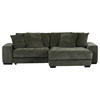 ECKSOFA in Flachgewebe Anthrazit  - Anthrazit/Schwarz, Konventionell, Holz/Textil (280/190cm) - Carryhome