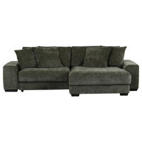 ECKSOFA in Flachgewebe Anthrazit  - Anthrazit/Schwarz, Konventionell, Holz/Textil (280/190cm) - Carryhome