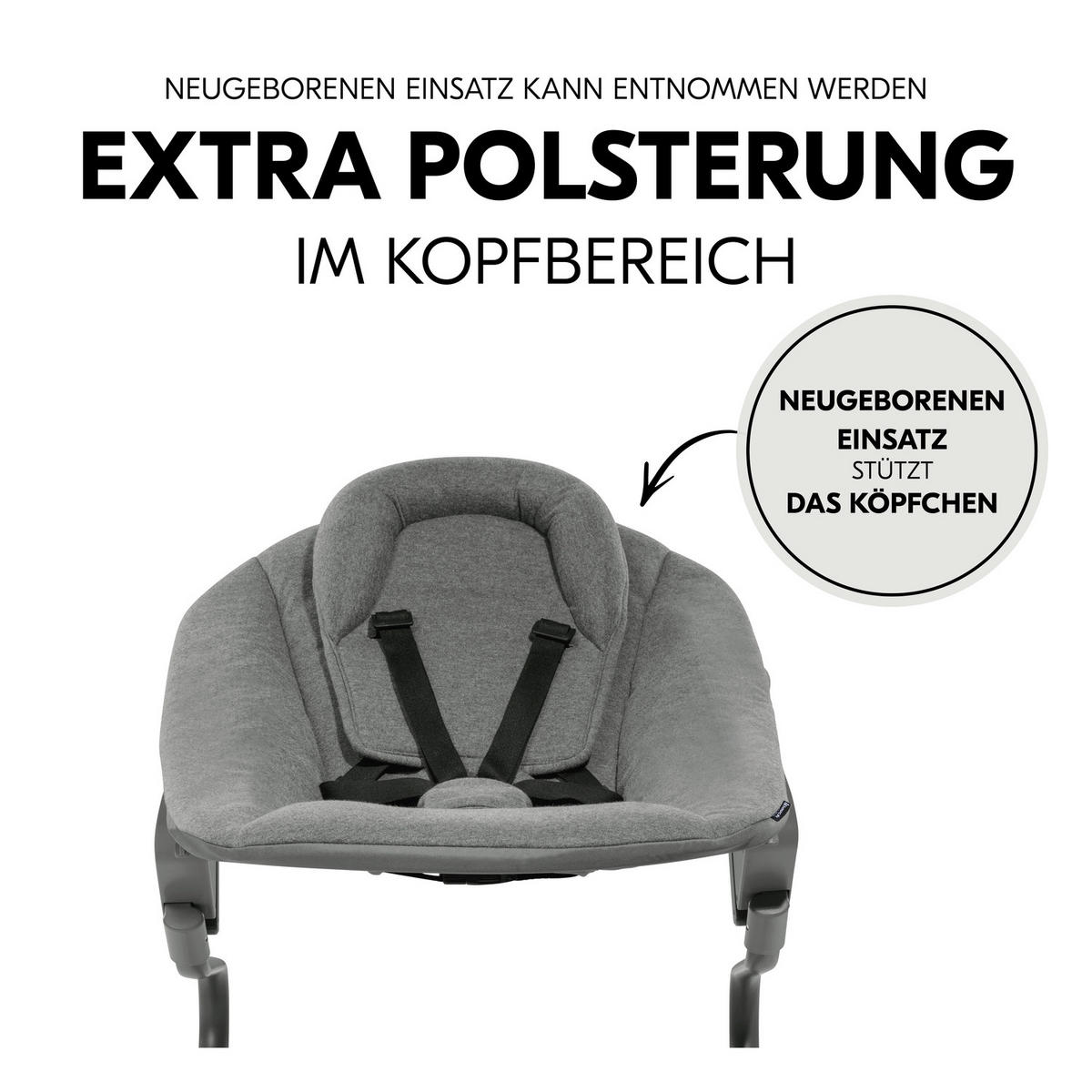 HOCHSTUHLLIEGE Alpha Bouncer Premium  - Anthrazit, Basics, Textil/Metall (66/51/49cm) - Hauck