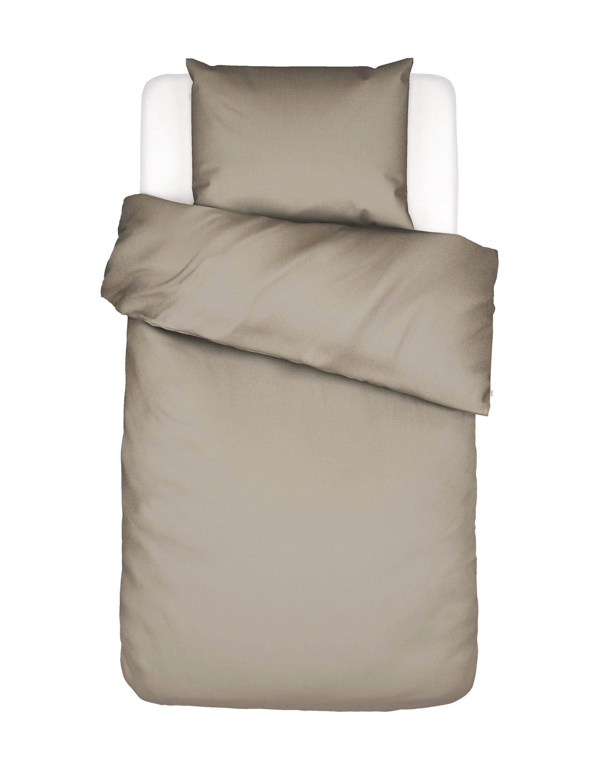 BETTWÄSCHE Satin 135/200 cm  - Grauweiß, Basics, Textil (135/200cm) - Essenza