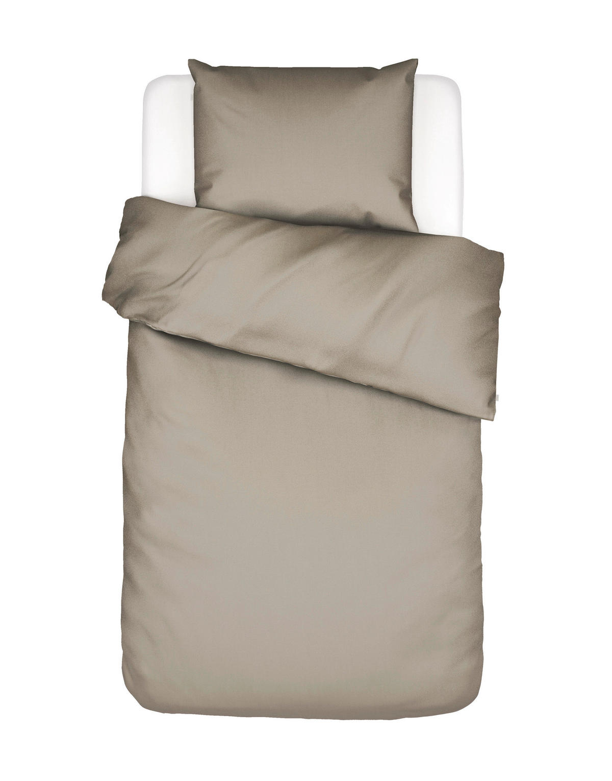 BETTWÄSCHE Satin 135/200 cm  - Grauweiß, Basics, Textil (135/200cm) - Essenza