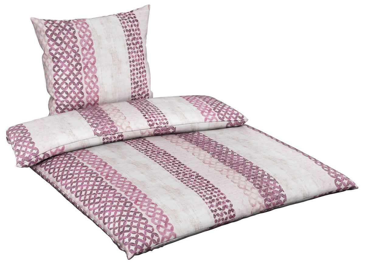 BETTWÄSCHE Satin 135/200 cm  - Beere/Rosa, Trend, Textil (135/200cm) - Bio:Vio