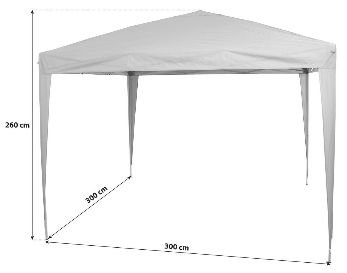 PAVILLON 300/260/300 cm   - Taupe/Grau, KONVENTIONELL, Textil/Metall (300/260/300cm) - Siena Garden