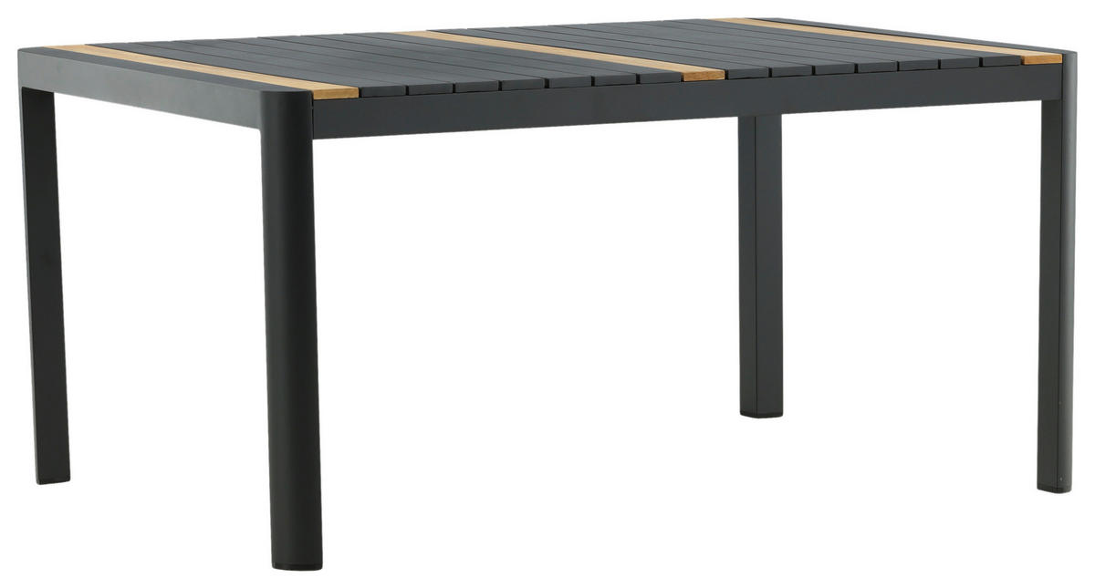 UTEBORD trä, metall  - svart, Klassisk, metall/trä (90/75/150cm) - Gardenson