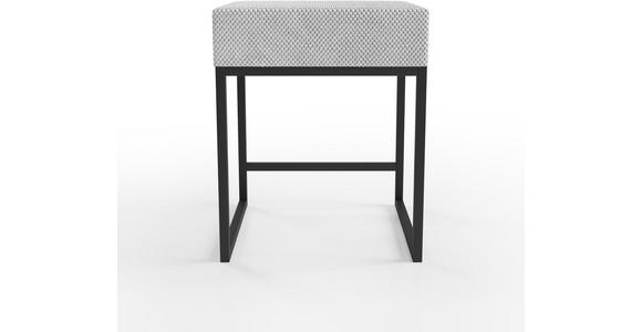 NACHTSCHRANK 45/55/45 cm - Hellgrau/Schwarz, Design, Textil/Metall (45/55/45cm) - Esposa