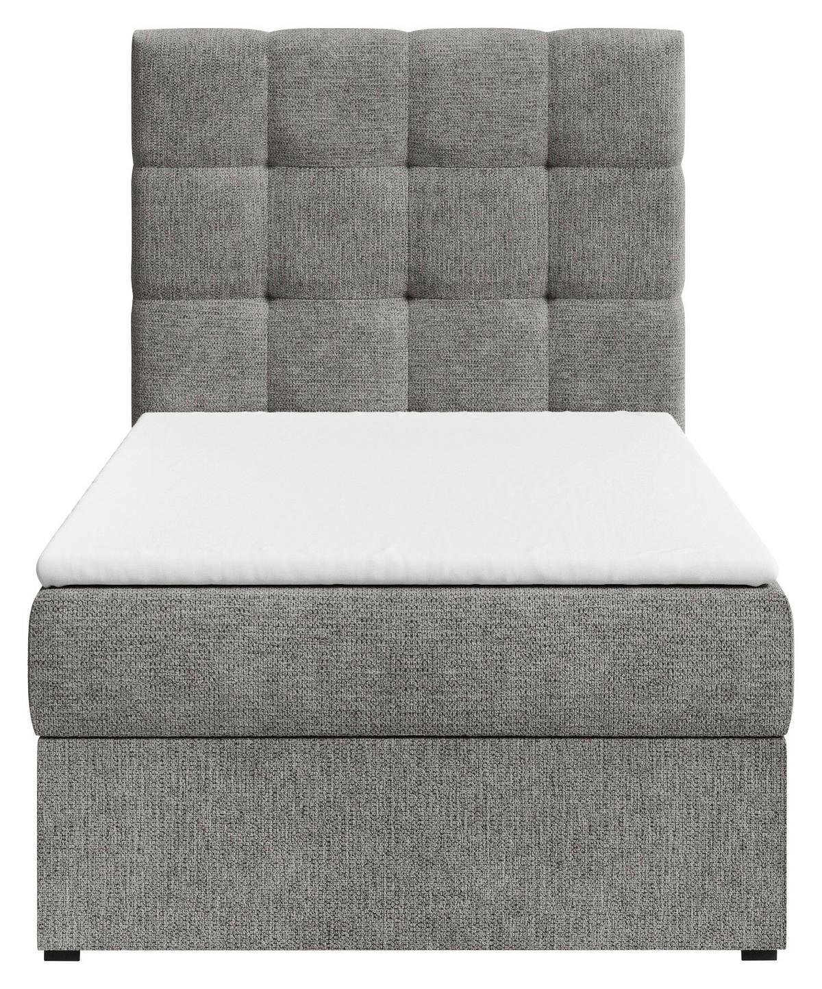 BOXBETT 90/200 cm,  in Anthrazit, Bettkasten, Topper,  - Anthrazit/Schwarz, MODERN, Holz/Kunststoff (90/200cm) - MID.YOU