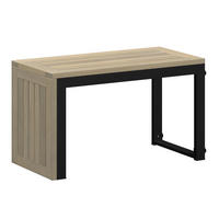 LOUNGETISCH  - Schwarz/Akaziefarben, Natur, Holz/Metall (35/71/41cm) - Ambia Garden