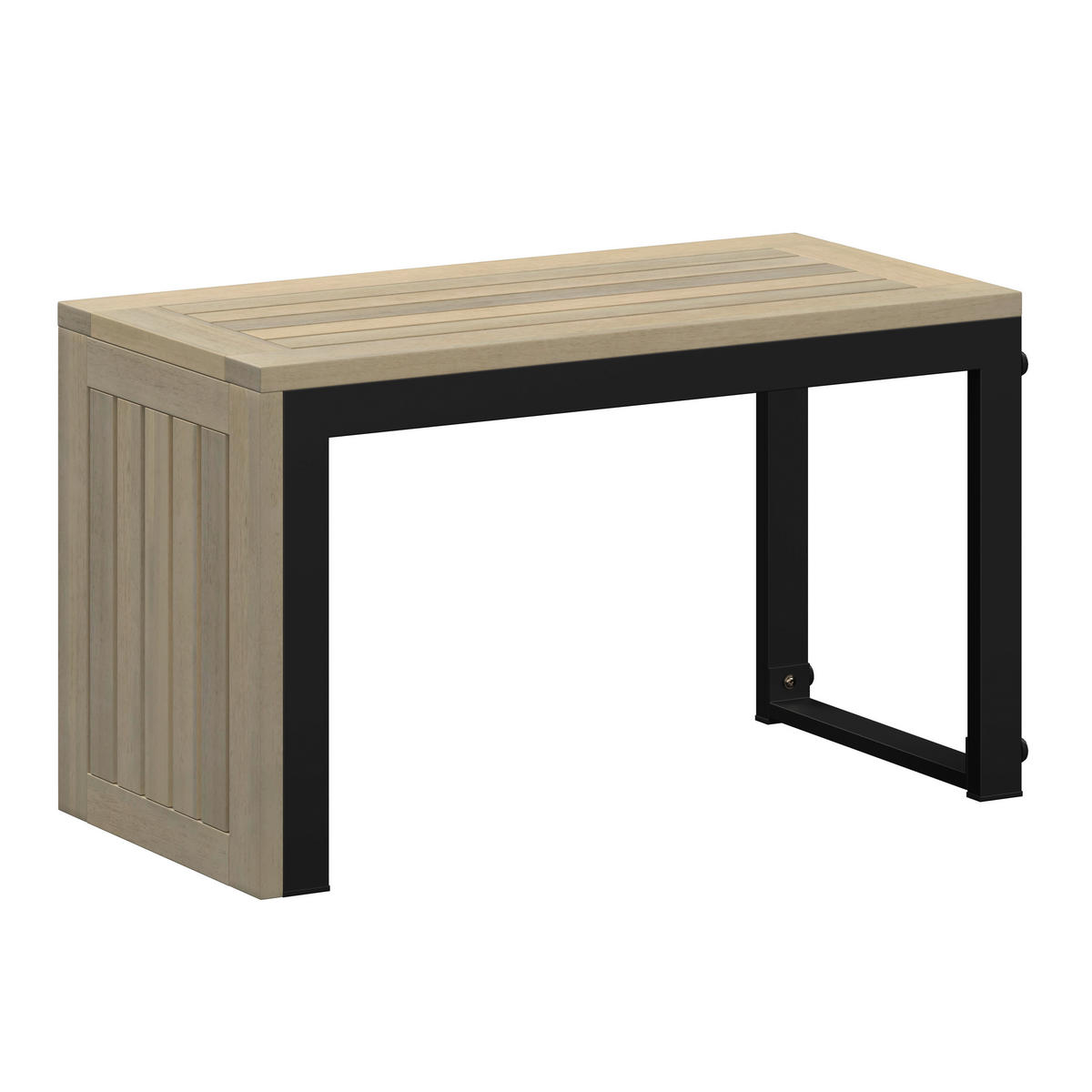 LOUNGETISCH  - Schwarz/Akaziefarben, Natur, Holz/Metall (35/71/41cm) - Ambia Garden