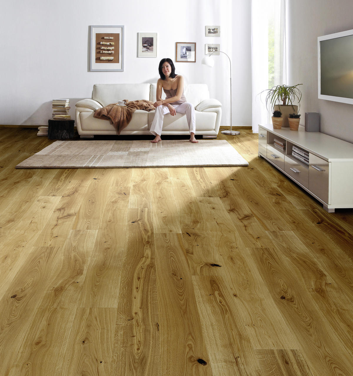 LANDHAUSDIELE Eiche lebhaft  per  m² - Eichefarben, LIFESTYLE, Holz (220/18,5/1,3cm) - Ambiente