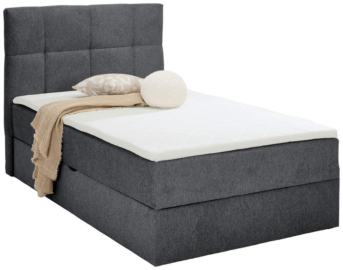 BOXBETT 90/200 cm  in Dunkelgrau  - Dunkelgrau, KONVENTIONELL, Textil (90/200cm) - Boxxx