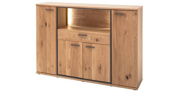SIDEBOARD  in 165/115/37 cm  - Eichefarben/Anthrazit, KONVENTIONELL, Holz/Holzwerkstoff (165/115/37cm) - Landscape