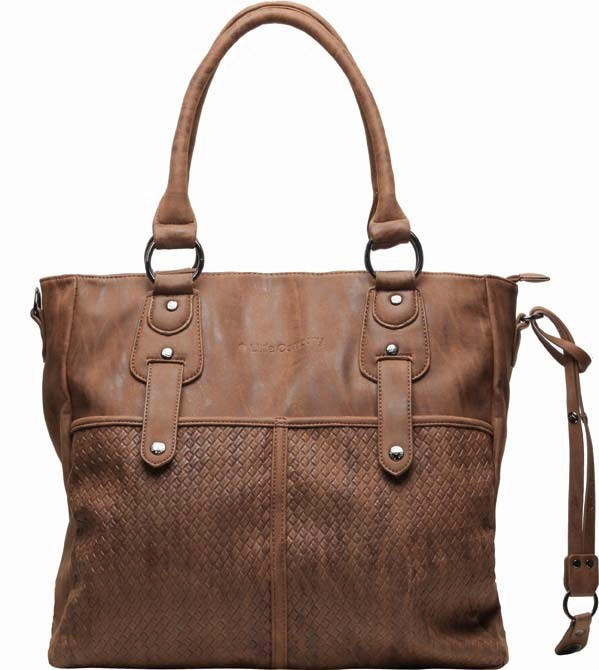 WICKELTASCHE Little Company  - Cognac, Trend, Kunststoff/Textil (33/36/15cm)