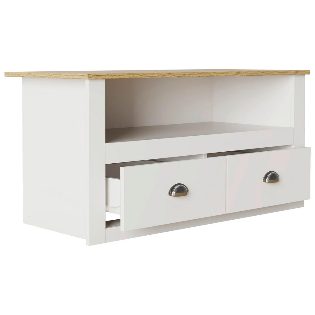 Kommode Balusa Weiß, Eiche Dekor B: 99 cm