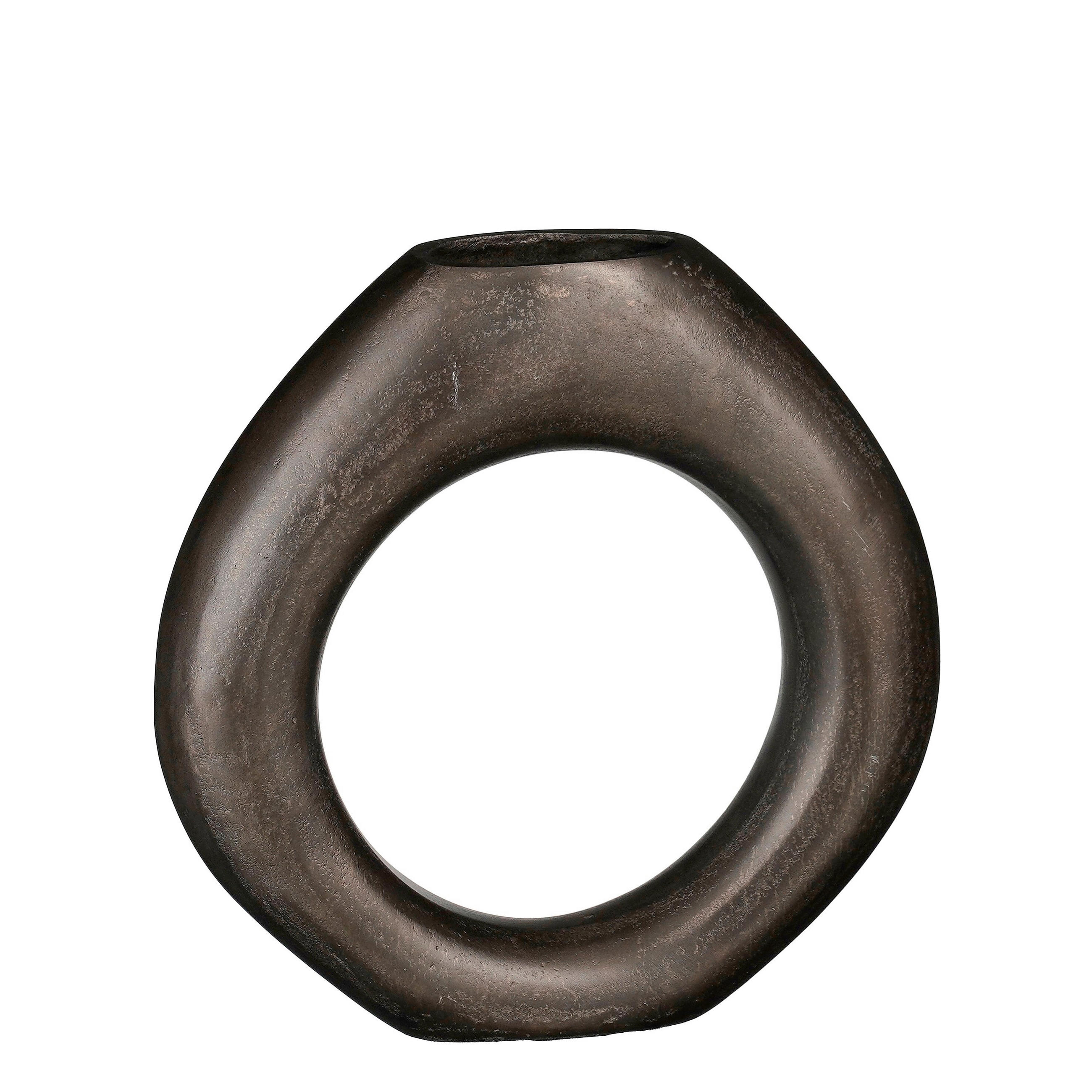 DEKORAČNÍ VÁZA, kov, 25 cm - hnědá, Basics, kov (25/7/25cm)