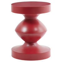 BEISTELLTISCH 30/30/40 cm Rot rund  - Rot, Basics, Metall (30/30/40cm) - Boltze Home