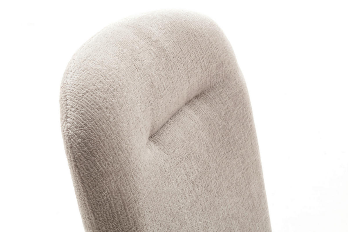 STUHL in Textil, Holz Weiß  - Eichefarben/Weiß, Design, Holz/Textil (50/88/64cm) - Livetastic