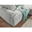Ecksofa mit Funktion Creme Flachgewebe Zierkissen, Rückenkissen, Bettkasten, Schlaffunktion, Rücken echt, Liegefläche im Originalstoff  - Creme/Schwarz, KONVENTIONELL, Kunststoff/Textil (277/190cm) - Carryhome