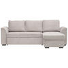 ECKSOFA in Cord, Velours Hellgrau  - Hellgrau/Schwarz, Design, Kunststoff/Textil (243/155cm) - Xora