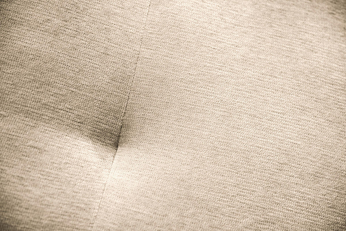 ECKSOFA in Chenille Creme  - Creme/Schwarz, Modern, Kunststoff/Textil (269/184cm) - Trendmanufaktur