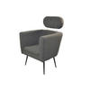 SESSEL Teddystoff Schwarz    - Schwarz, Design, Textil/Metall (67/72/95-103cm) - MID.YOU