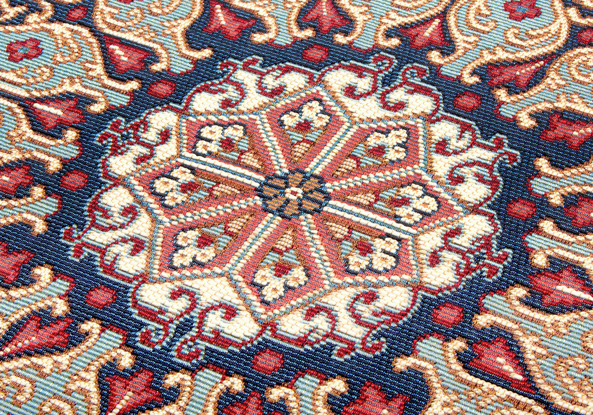 OUTDOORTEPPICH 120/180 cm Flair Blau, Rot  - Blau/Rot, Design, Kunststoff (120/180cm)