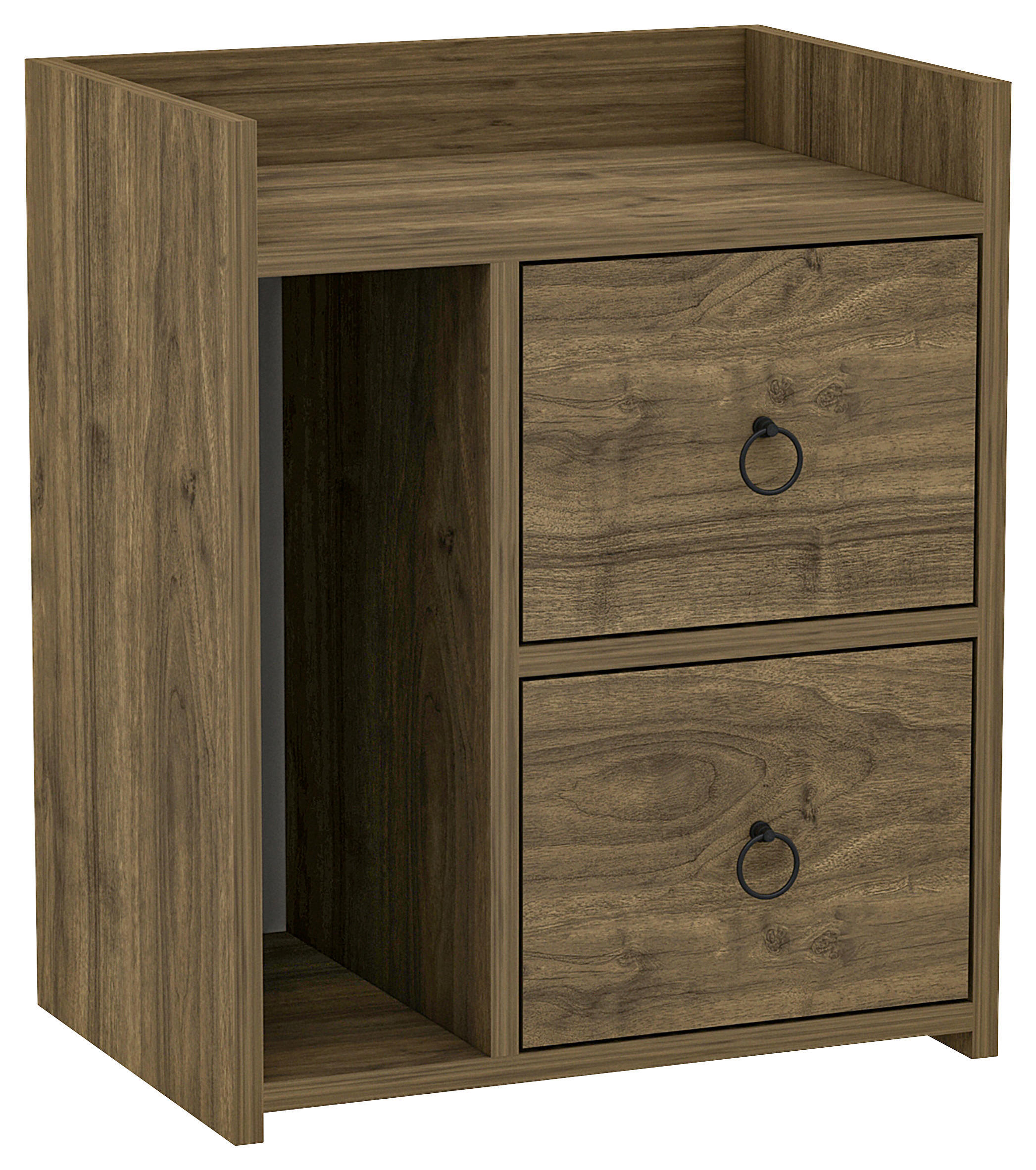 NACHTSCHRANK 50/60/35 cm  - Walnussfarben, Design, Holzwerkstoff (50/60/35cm) - MID.YOU