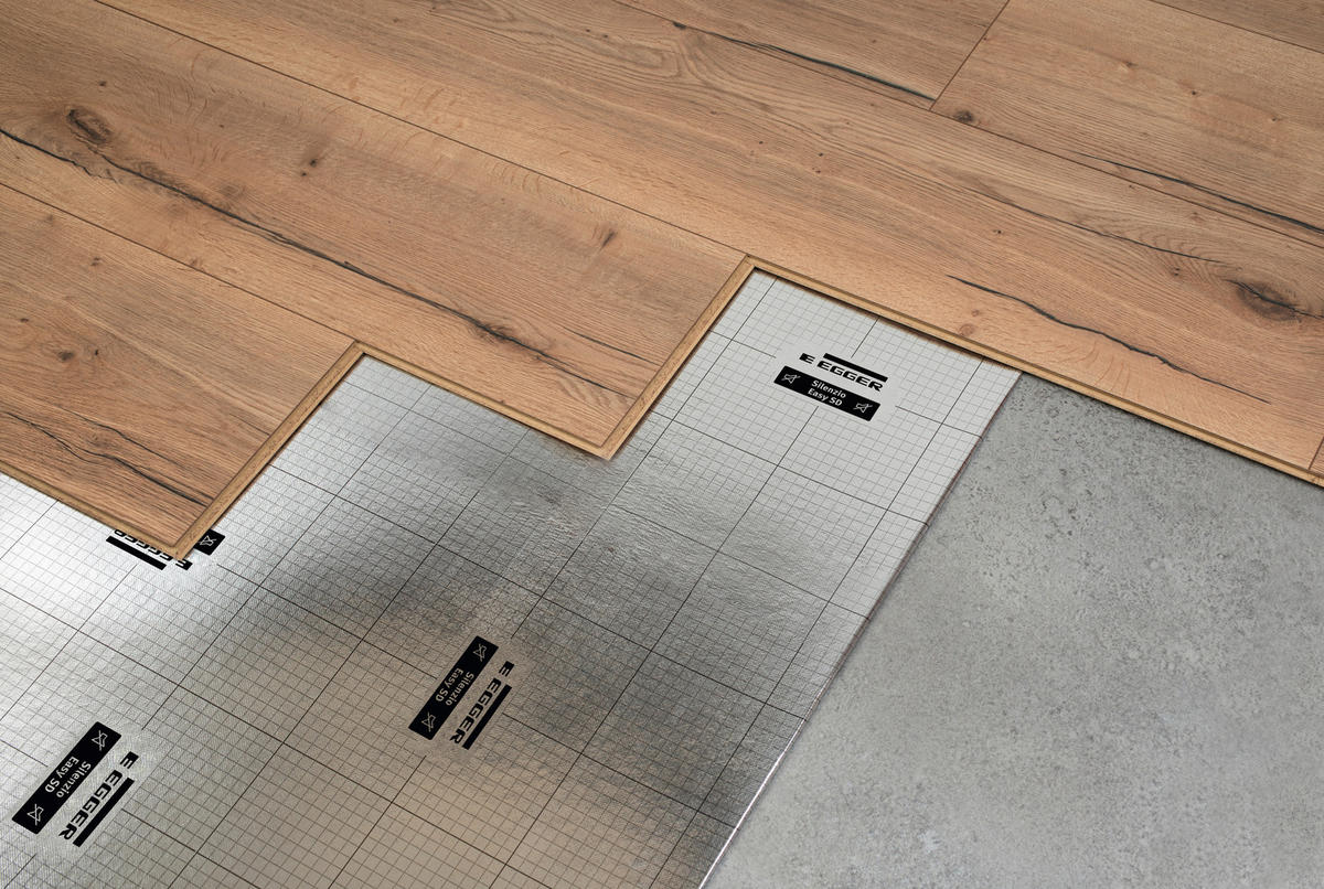 Unterlagsmatte silenzio EASYSD 120/24.5/10 cm  - Silberfarben, KONVENTIONELL, Kunststoff (120/24.5/10cm) - Egger Holzwerkstoffe