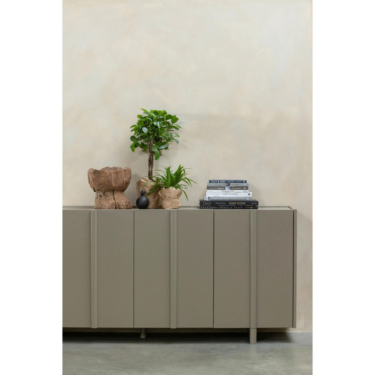 SIDEBOARD Basu  in 200/85/46 cm  - Schlammfarben, Design, Holz (200/85/46cm) - Livetastic
