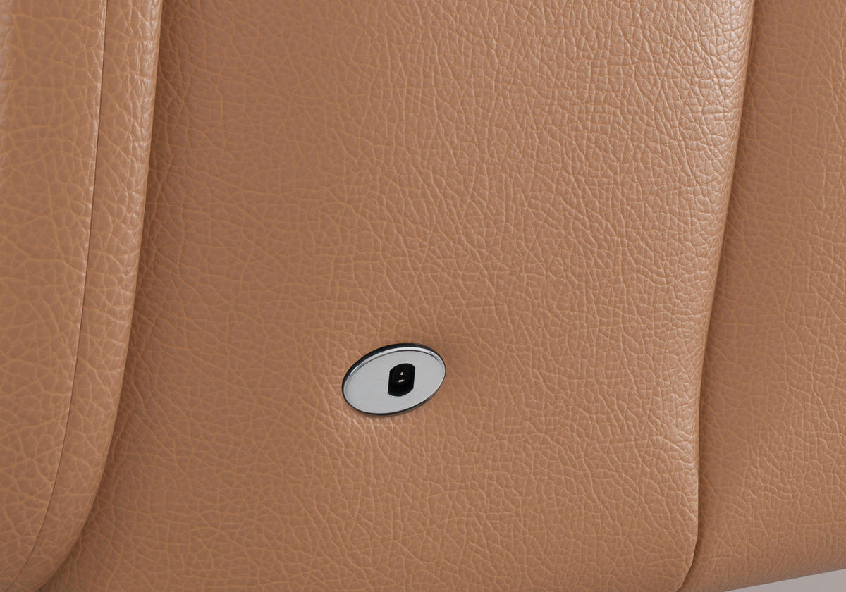 SESSEL in Echtleder Cappuccino  - Schwarz/Cappuccino, Konventionell, Leder/Metall (74/112/82cm) - Sit & More