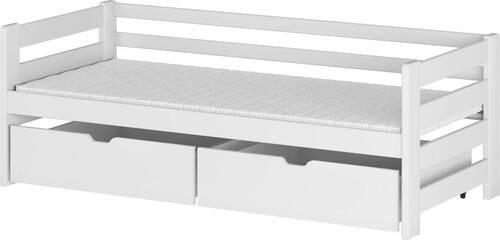 POSTEL S ÚLOŽNÝM PROSTOREM, 90/200 cm, bílá - bílá/barvy břízy, Moderní, dřevo/kompozitní dřevo (90/200cm) - MID.YOU