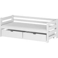 POSTEL S ÚLOŽNÝM PROSTOREM, 90/200 cm, bílá - bílá/barvy břízy, Moderní, dřevo/kompozitní dřevo (90/200cm) - MID.YOU