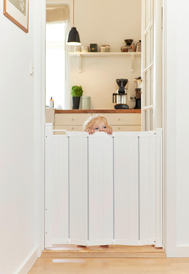 TÜRSCHUTZGITTER 10/89 cm  - Weiß, Basics, Kunststoff (10/89cm) - Baby Dan