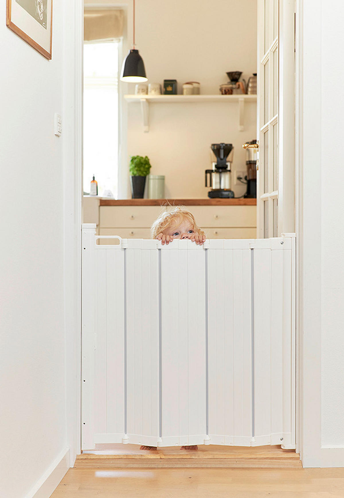 TÜRSCHUTZGITTER zum Schrauben 10/89 cm  - Weiß, Basics, Kunststoff (10/89cm) - Baby Dan