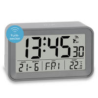 WECKER Grau  - Grau, Basics, Kunststoff (10,1/6,2/3,9cm)